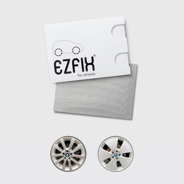 BMW car wheel rim scratch repair kit in titan silver