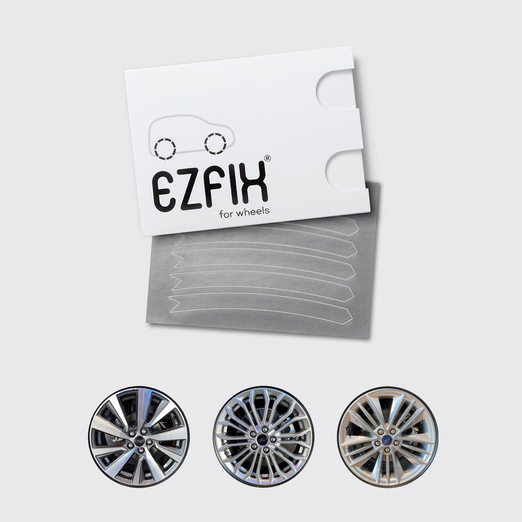 Ford car wheel rim scratch repair kit in  polished metal