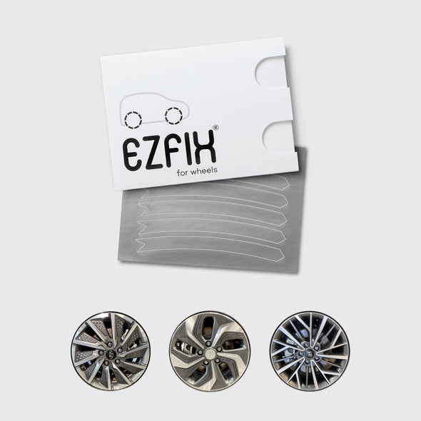 Hyundai car wheel rim scratch repair kit in polished metal