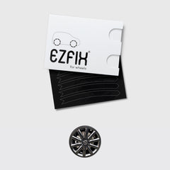 Mini car wheel rim scratch repair kit in black gloss