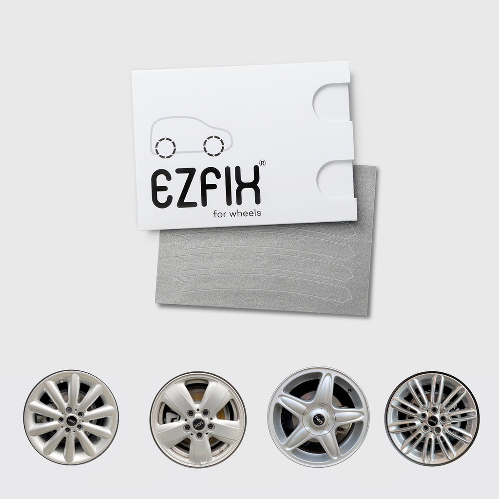 Mini car wheel rim scratch repair kit in mercury chrome
