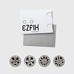 Opel car wheel rim scratch repair kit in mercury chrome