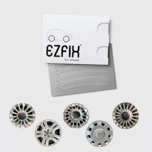 Fiat 500 car wheel rim scratch repair kit in  sparkle silver