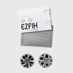 Renault car wheel rim scratch repair kit in polished metal
